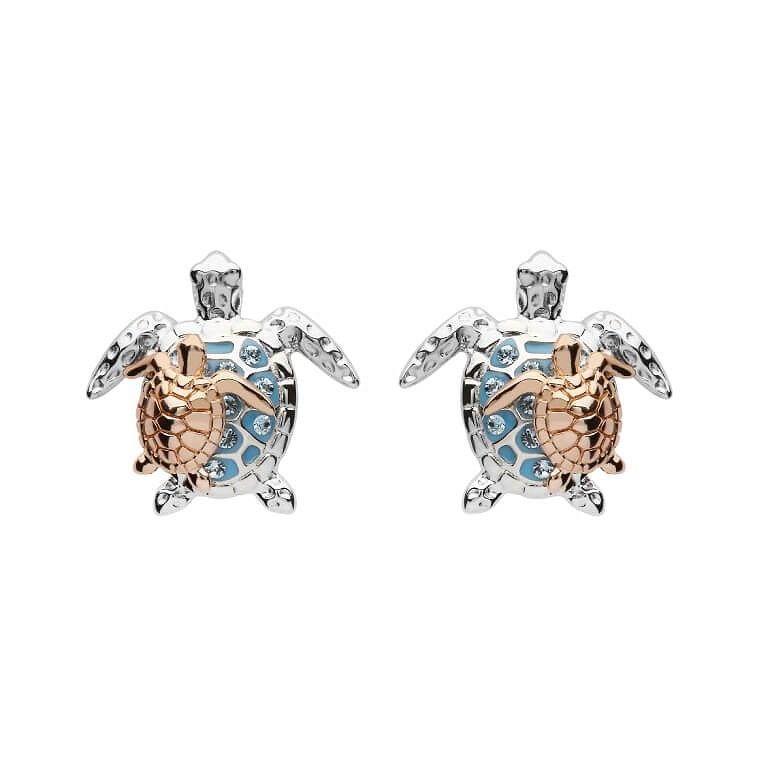 Silver Turtle Earrings
