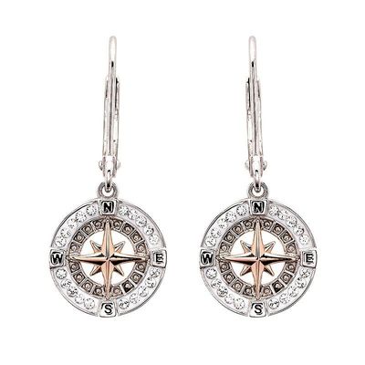 Rose Compass Earrings