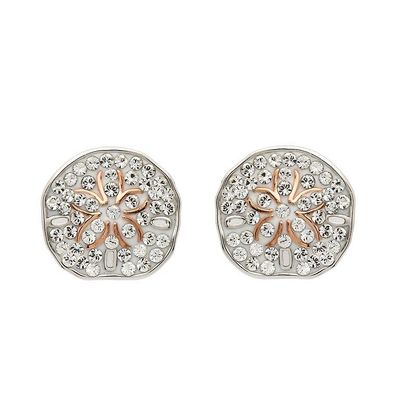 Rose Gold Sand Dollar Earrings