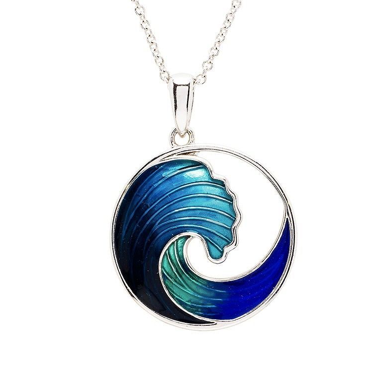 Enamel Wave Necklace