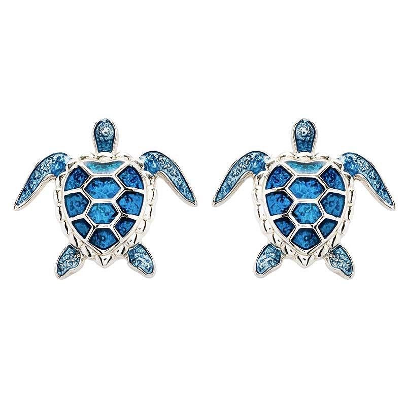 Enamel Turtle Earrings