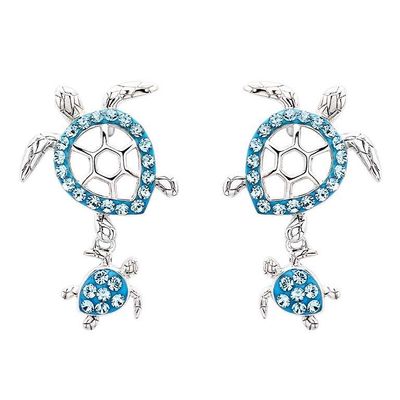 Mother & Baby Turtle Earrings