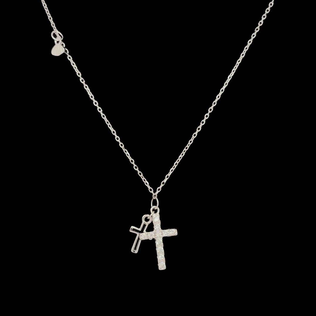 Cubic Zirconia Cross Necklace
