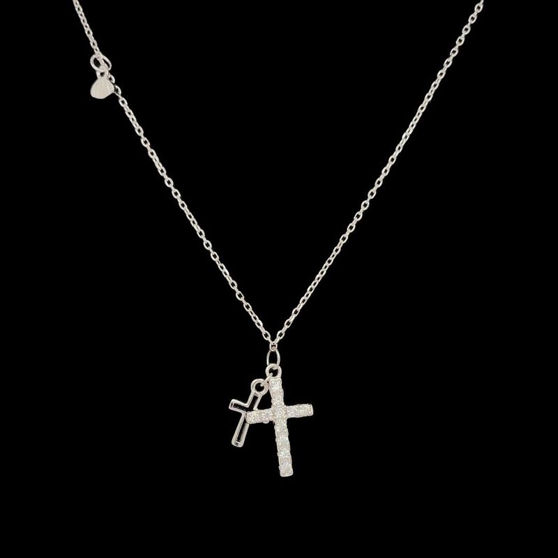 Cubic Zirconia Cross Necklace