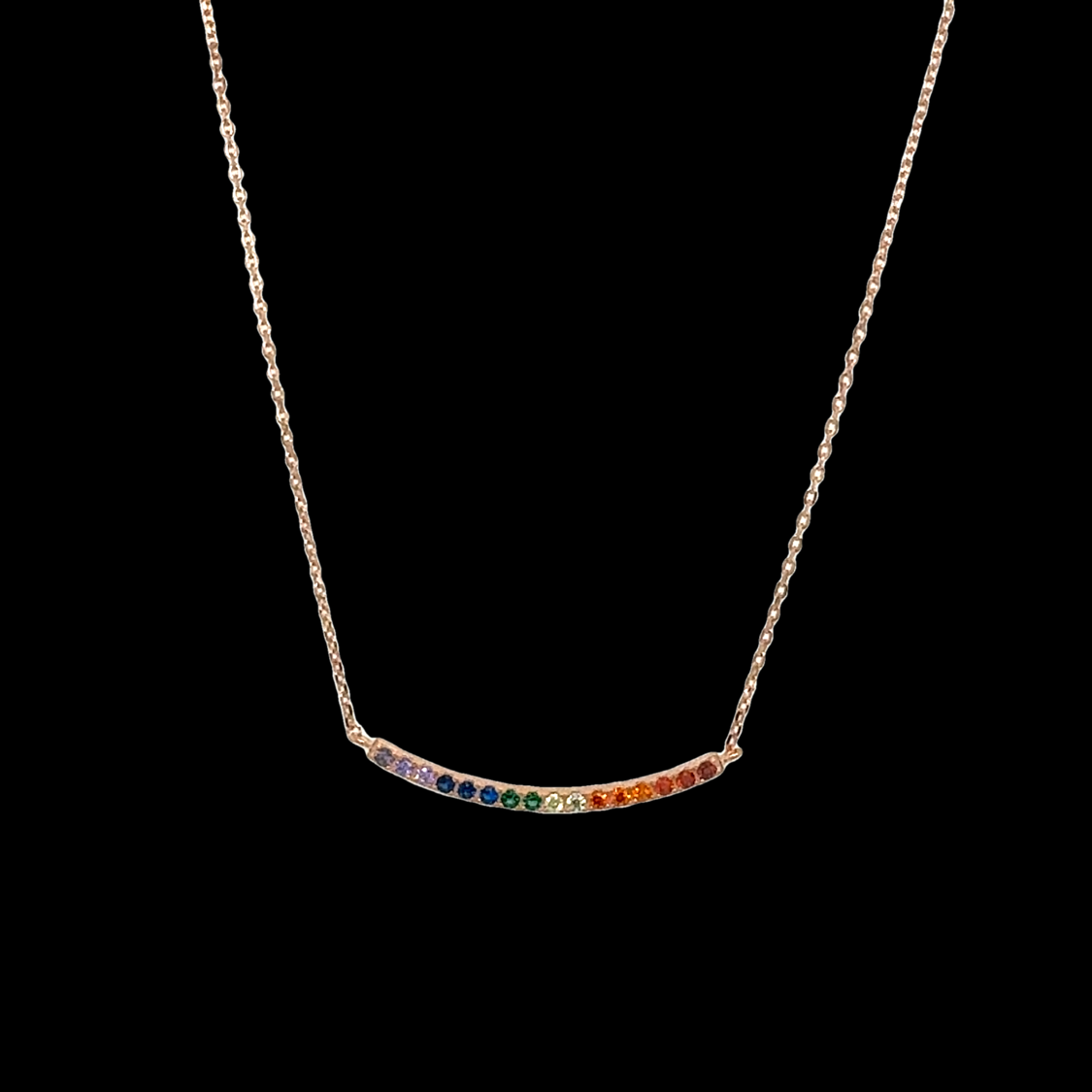 Rose Gold Bar Necklace