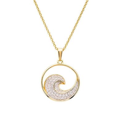 14k Gold Vermeil Ocean Wave Neclace