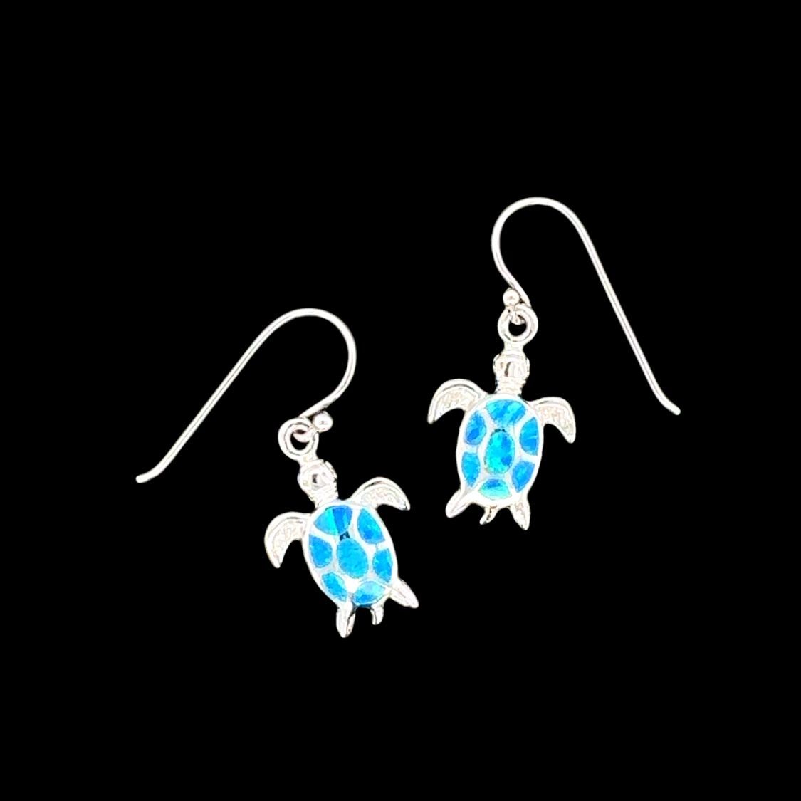 Opal Turtle Earrings