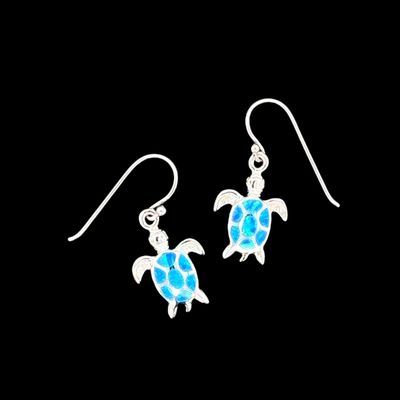 Opal Turtle Earrings