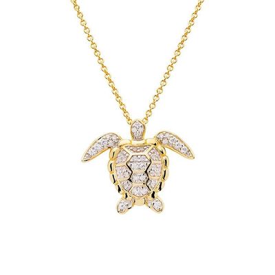 14kt Gold Vermeil Turtle Necklace