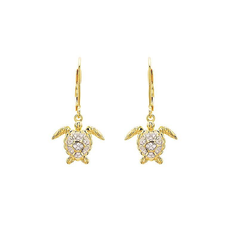14kt Vermeil Turtle Earrings