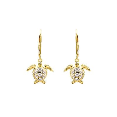 14kt Vermeil Turtle Earrings