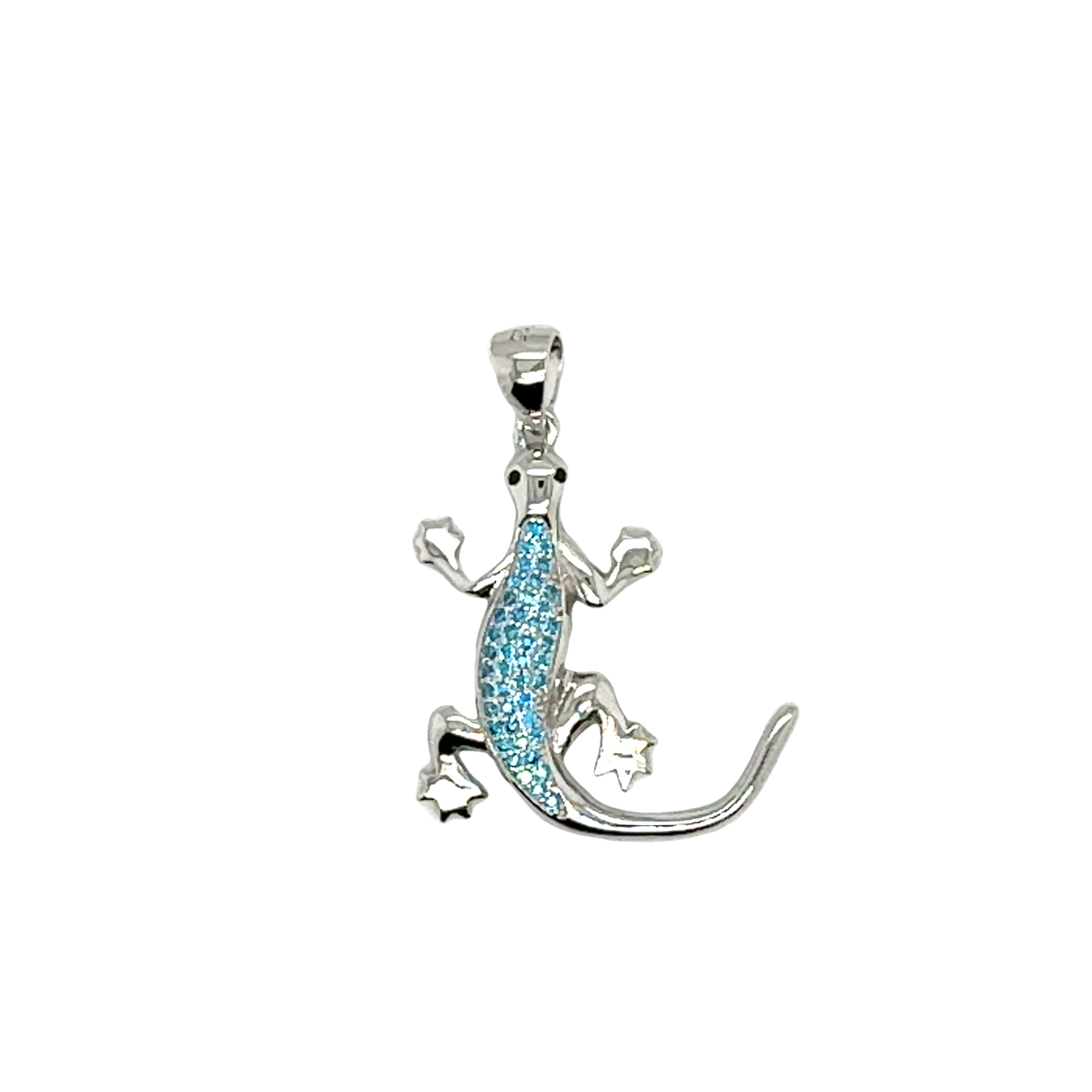 Blue Topaz Gecko Pendant