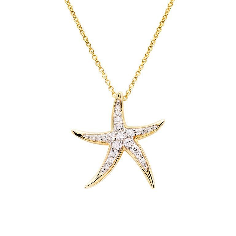14kt Gold Vermeil Starfish Necklace