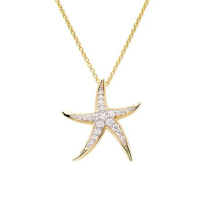 14kt Gold Vermeil Starfish Necklace