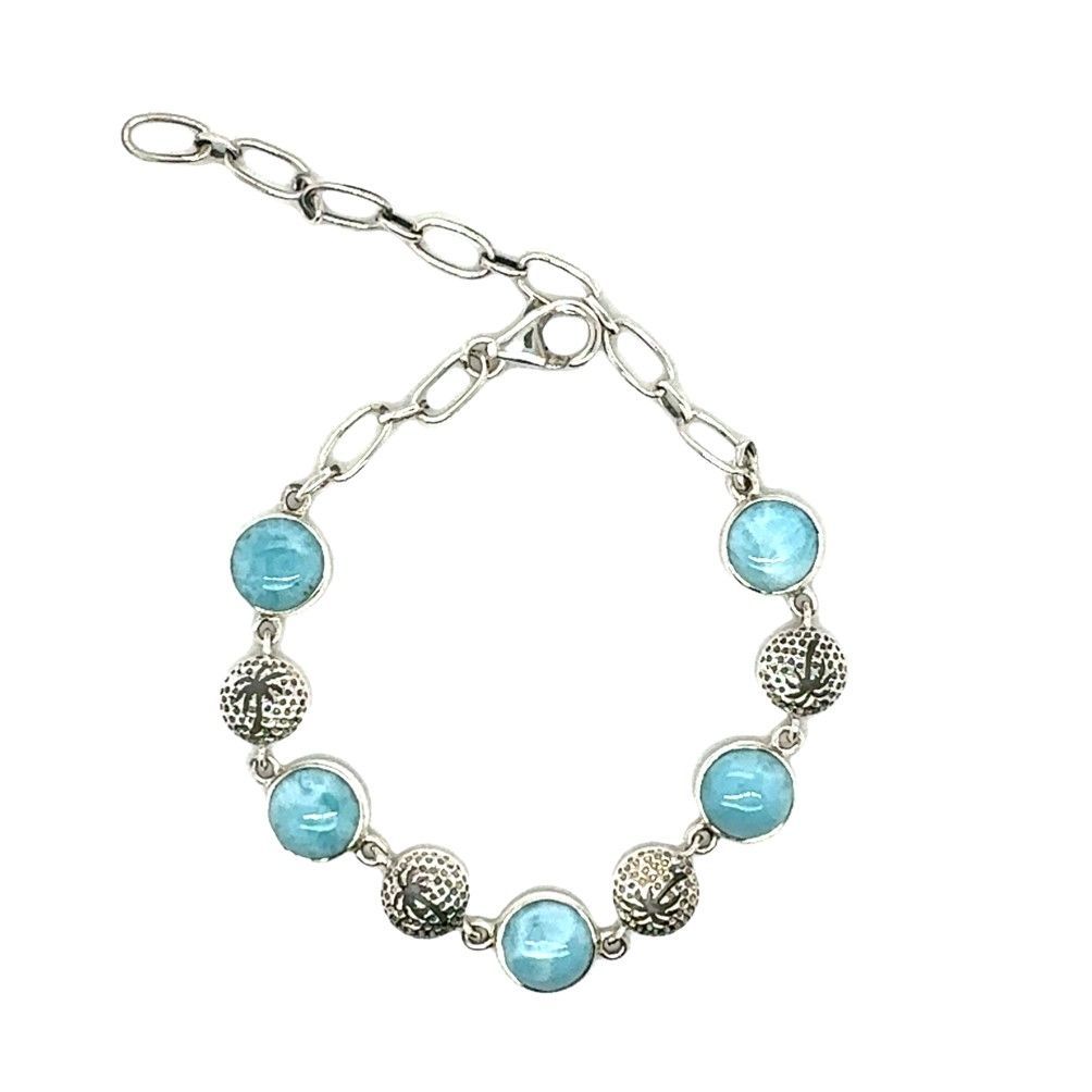 Larimar Palm Tree Bracelet