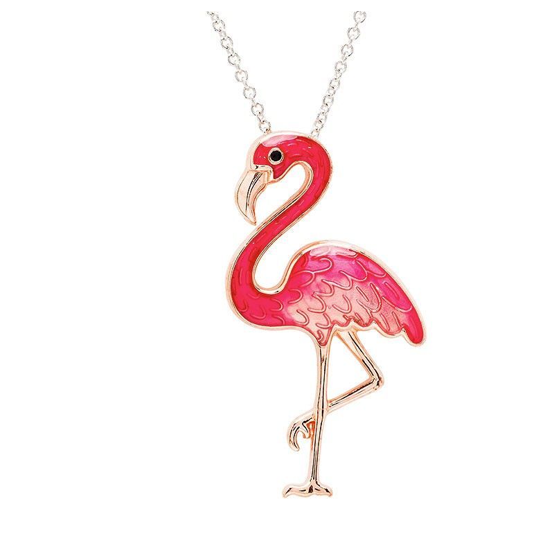 Enamel Flamingo Necklace