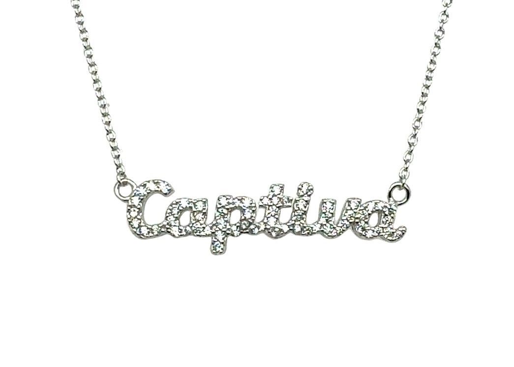 The Captiva Script Cubic Zirconia Necklace
