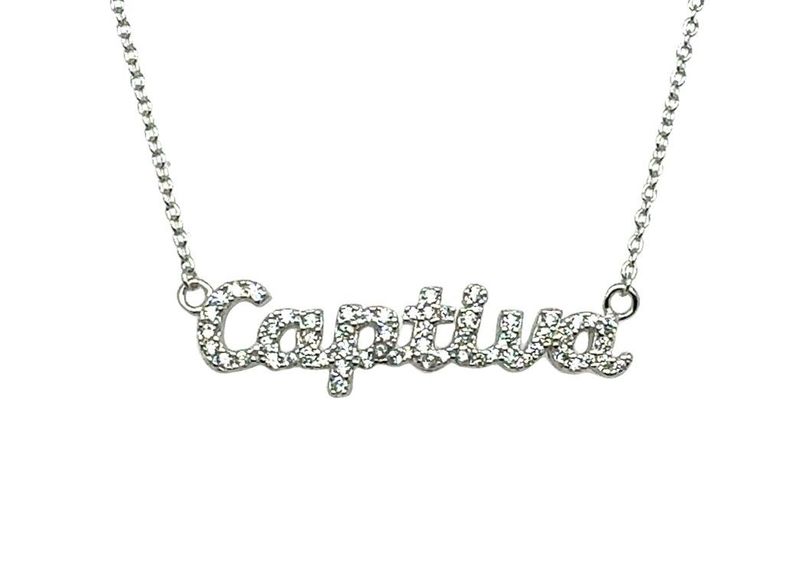 The Captiva Script Cubic Zirconia Necklace