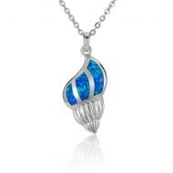 Opal Conch Shell Necklace