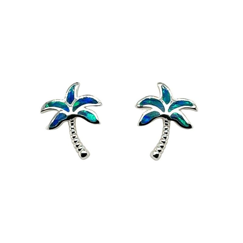 Opal Palm Tree Earrings