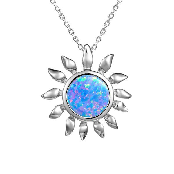 Opal Sun Necklace
