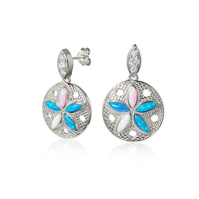 Opal Sand Dollar Earrings