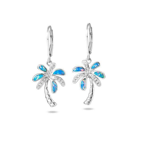Opal Palm Tree Earrings