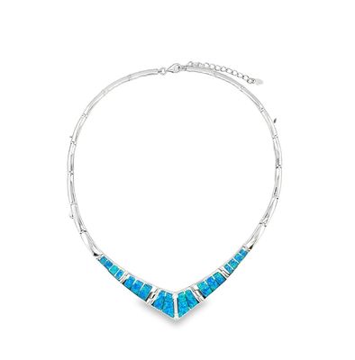 Opal & Cubic Zirconia Necklace
