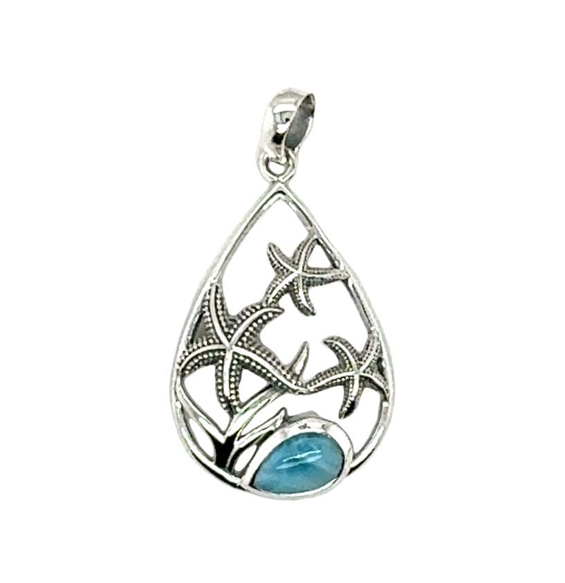 Larimar Starfish Pendant