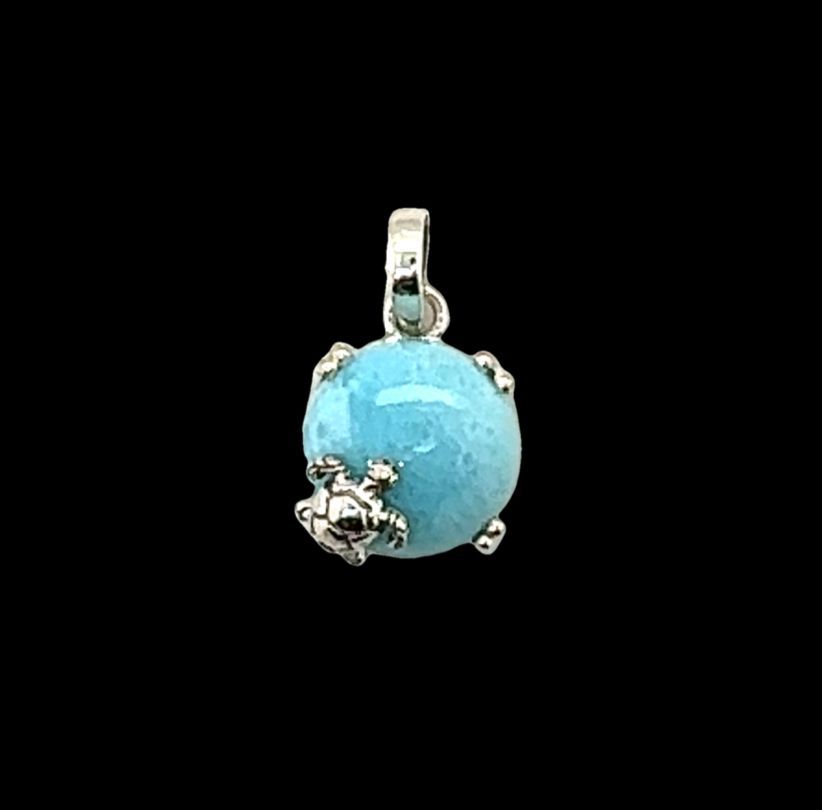 Larimar Turtle Pendant