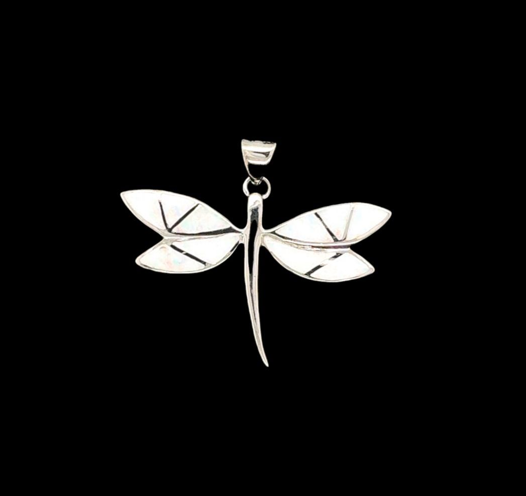 Opal Dragonfly Pendant