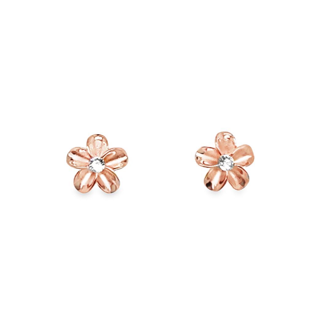 Rose Gold Flower Earrings