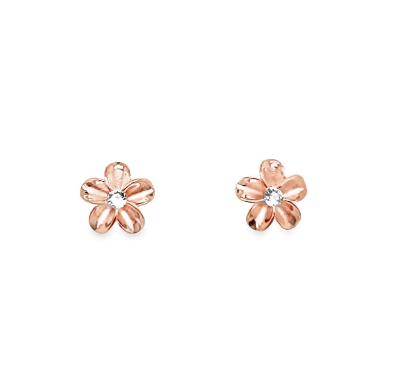 Rose Gold Flower Earrings