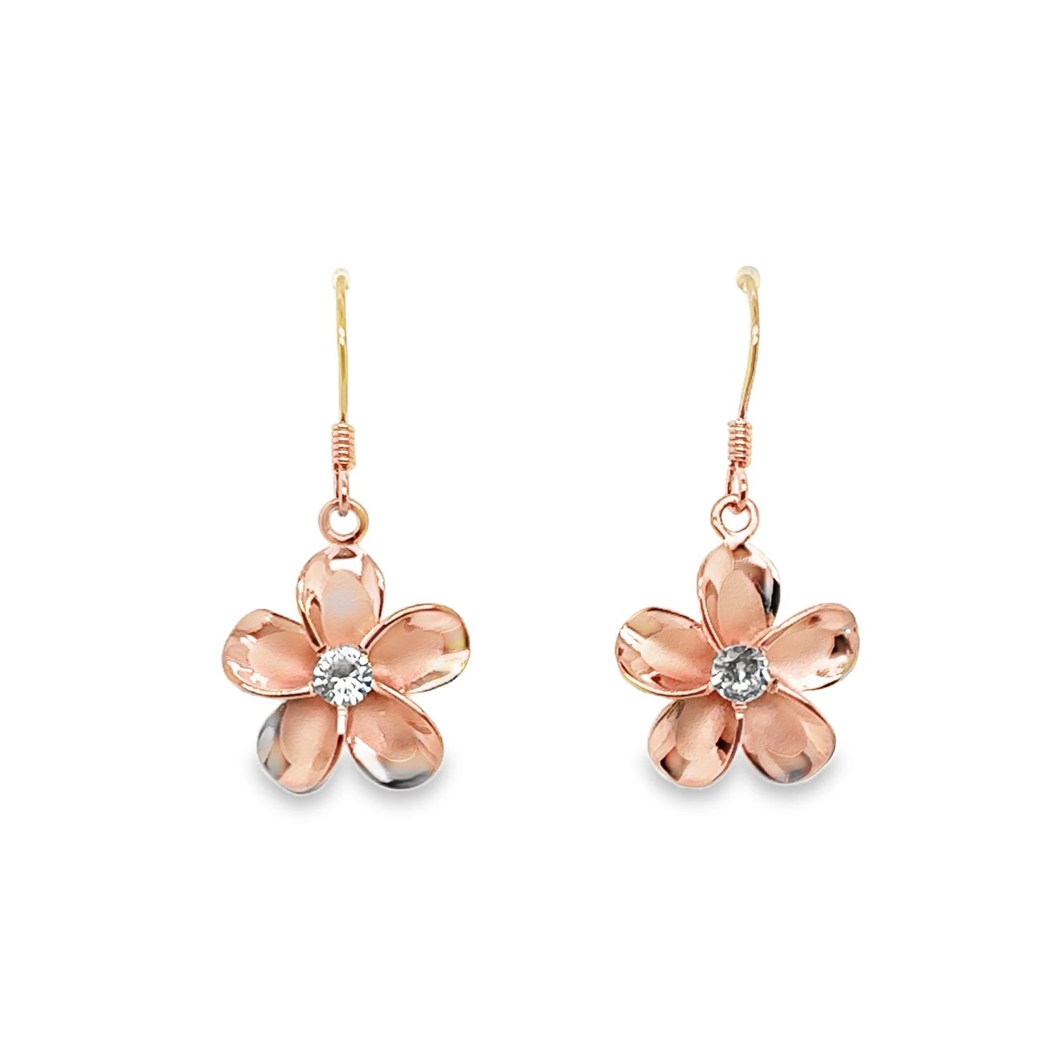 Rose Gold Flower Earrings