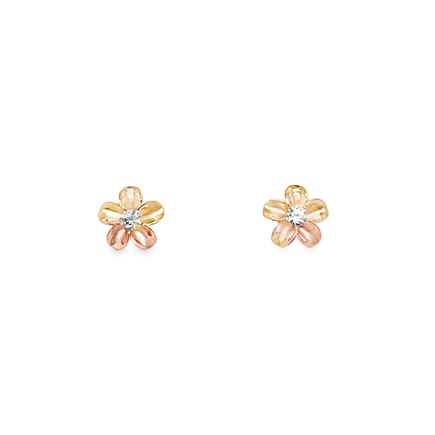 Rose Gold Flower Earrings