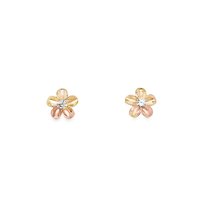 Rose Gold Flower Earrings