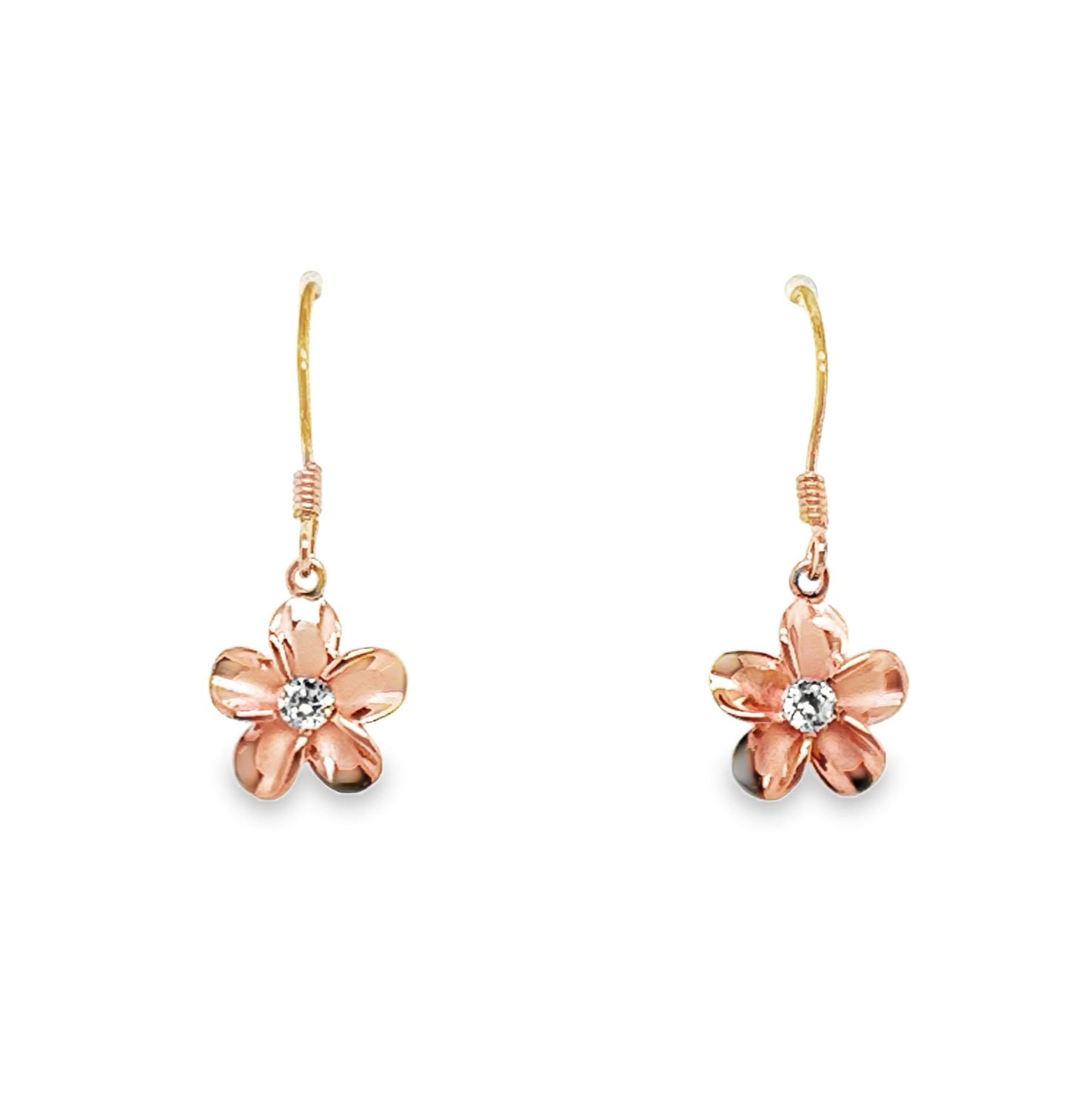 Rose Gold Flower Earrings