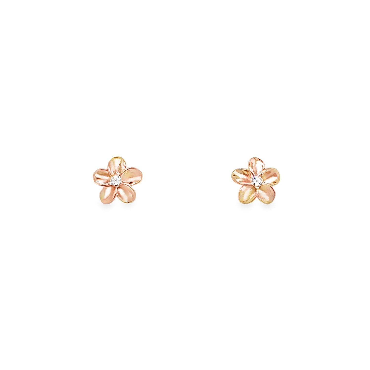 Rose Gold Flower Earrings