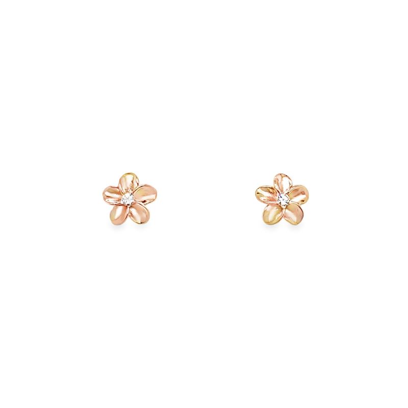 Rose Gold Flower Earrings