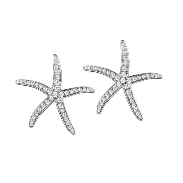 CZ Starfish Earrings