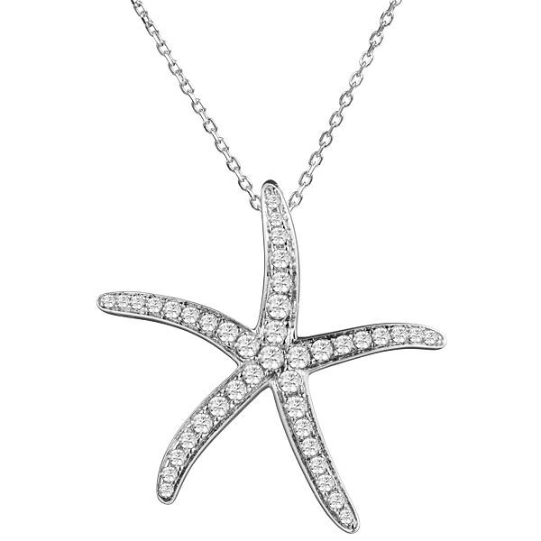 CZ Starfish Necklace