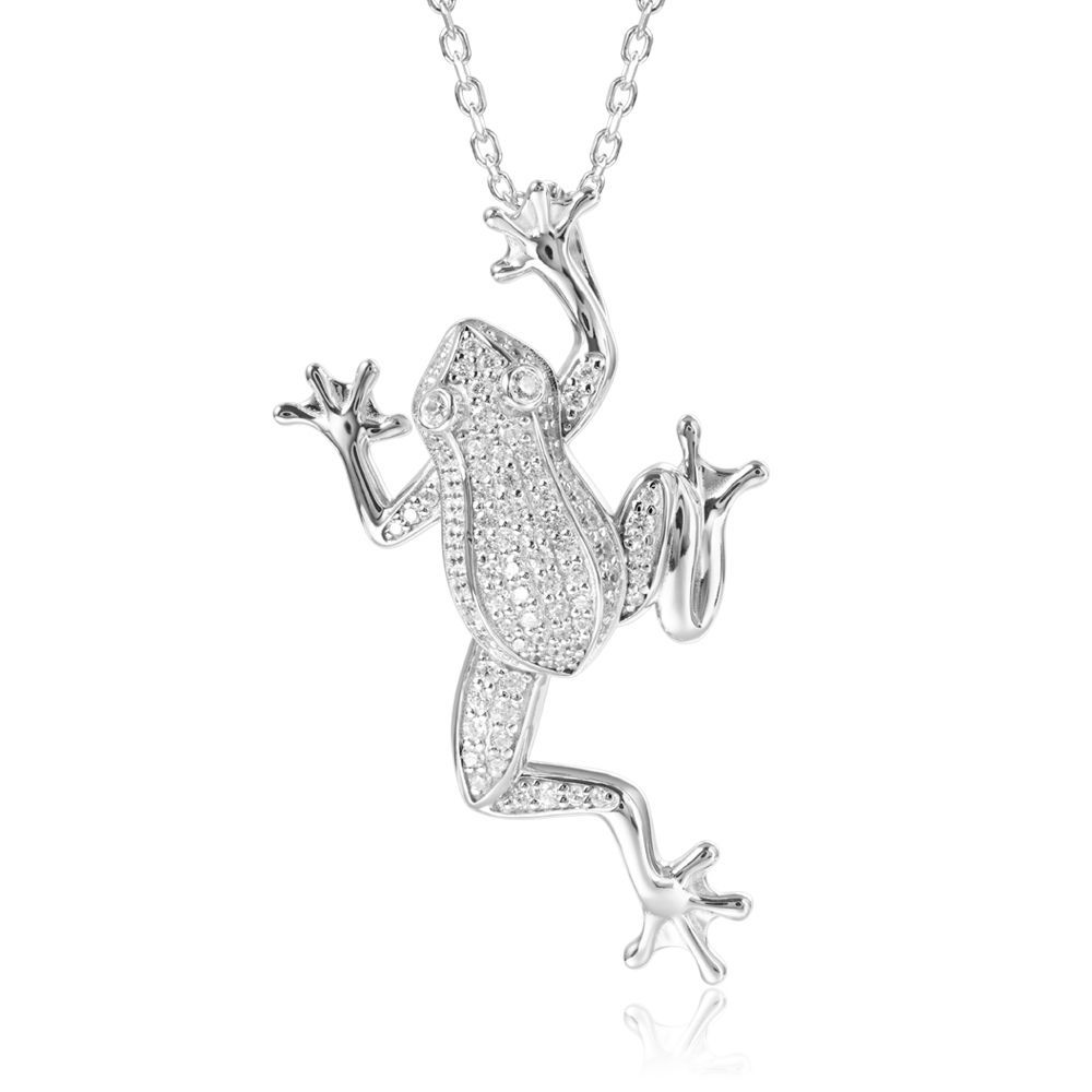 CZ Frog Necklace