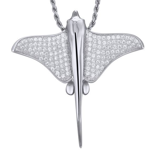 Cubic Zirconia Manta Ray Necklace