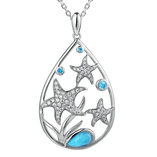 Larimar Starfish Necklace
