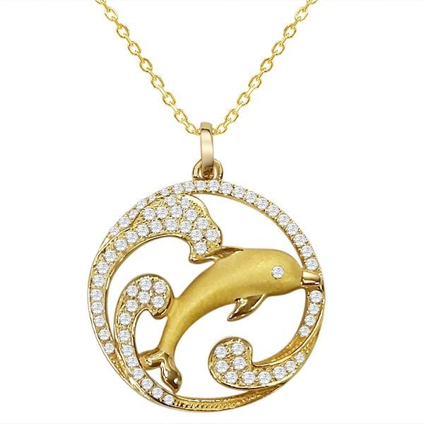 Dolphin Wave Necklace