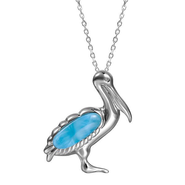 Larimar Pelican Necklace