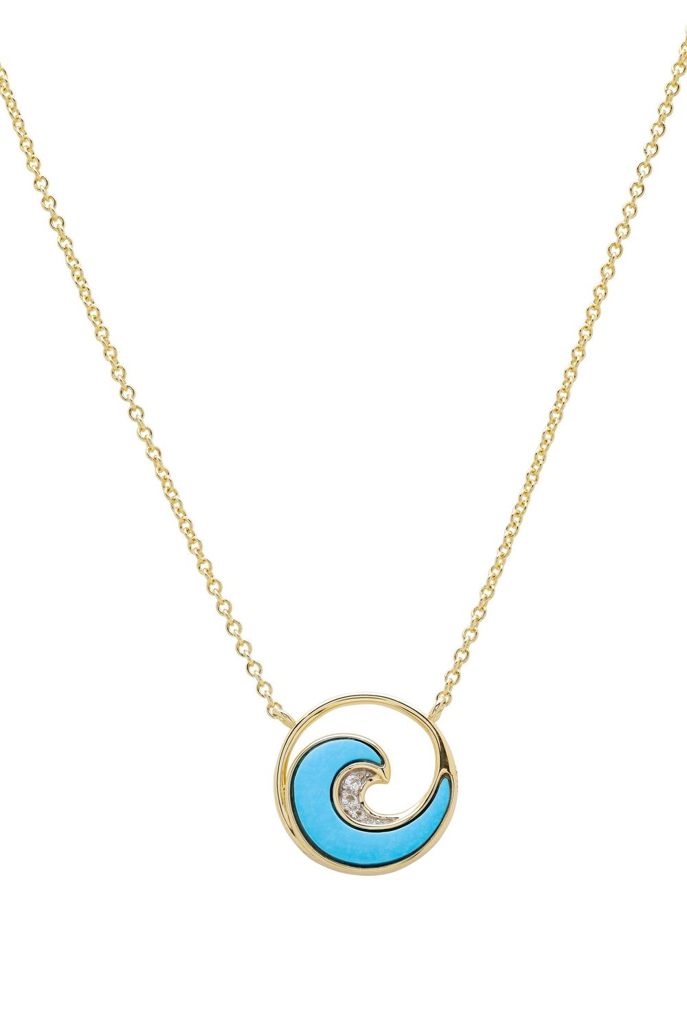 14kt Gold Vermeil Wave Necklace