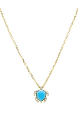 14kt Vermeil Turquoise Turtle Necklace