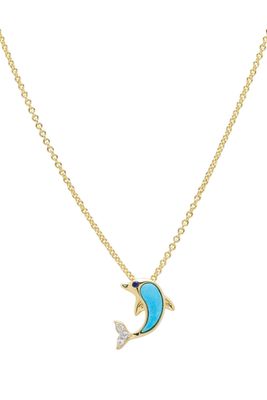 14kt Gold Vermeil Dolphin Necklace