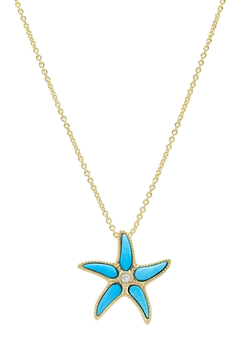 14kt Gold Vermeil Starfish Necklace